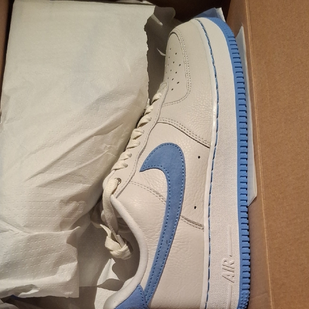 White and Blue Sneakers